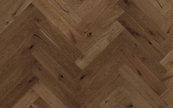 Hardwood Pulpis Brown Herringbone Artisan Home