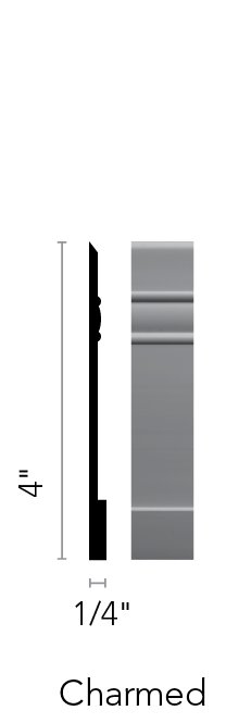 Rubber Wall Base Charmed (SCH) 1/4