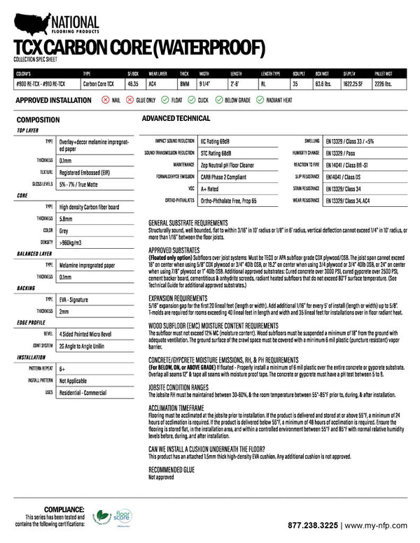 Laminate 903 RE-TCX Carbon Core Collection