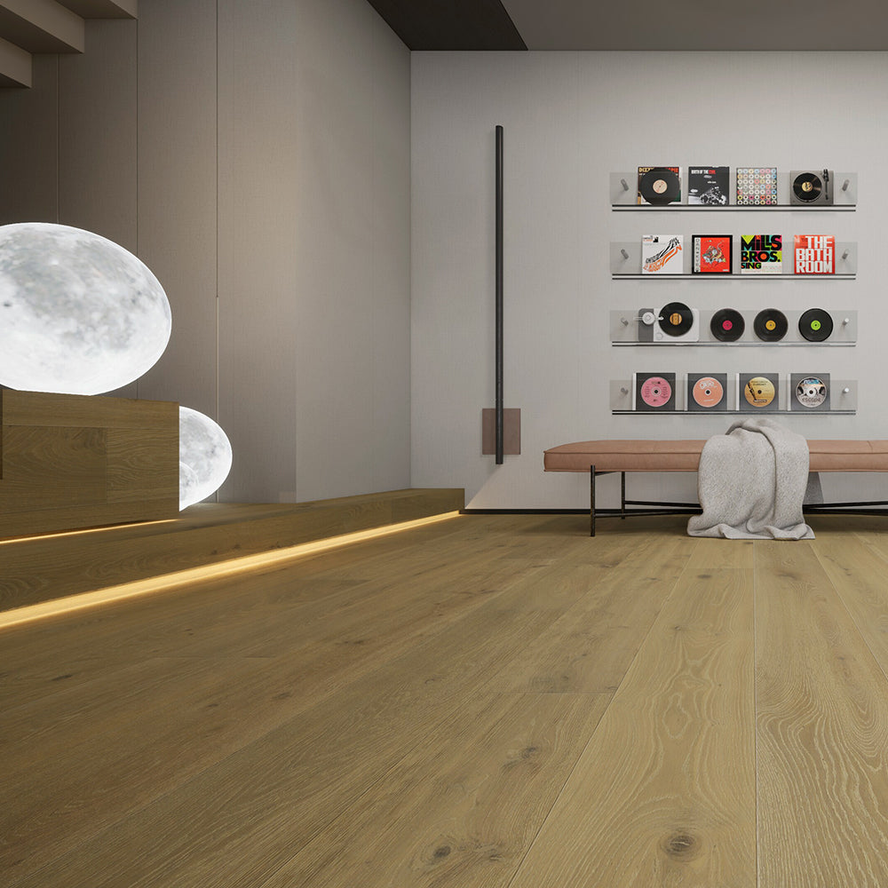 Hardwood Euro Oak Engineered Wood 86.61" x 8.66" x 5/8", 4mm Villa/307