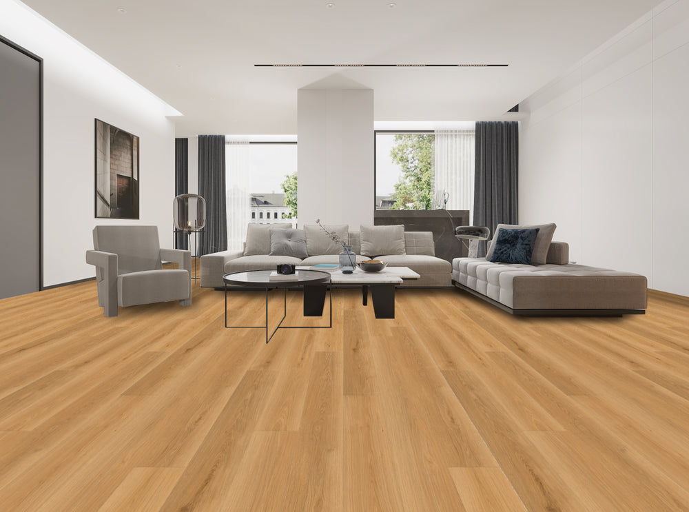 Laminate Beige Wood Waterproof Flooring Highland Collection 12 mm