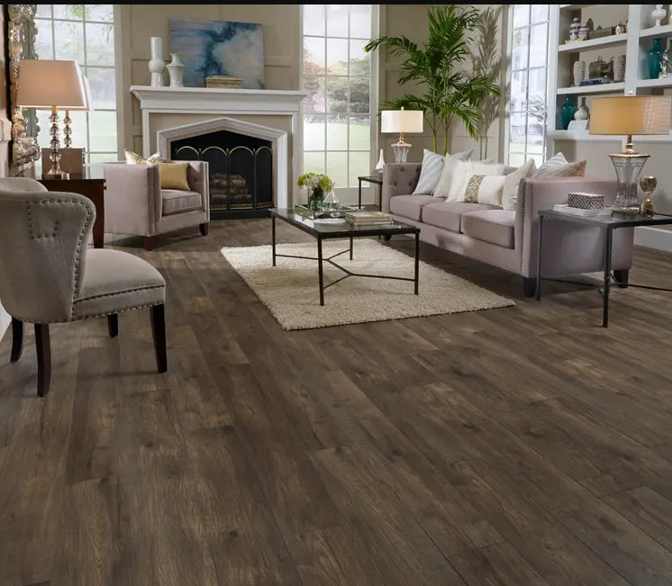 Laminate  Hillside Hickory 8 Coal 28212  Restoration Collection(R) Wide Plank (RST8)