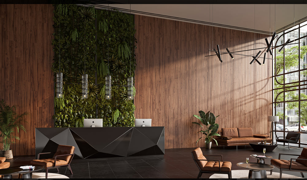 Wall paneling DARKENED WALNUT LUNETTE  PICTURA COLLECTION