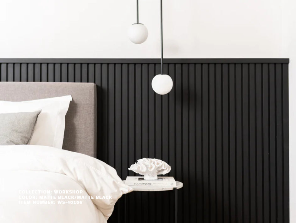 MDF Wall Slats WS-40106 MATTE BLACK/MATTE BLACK Wall Slats 1.0