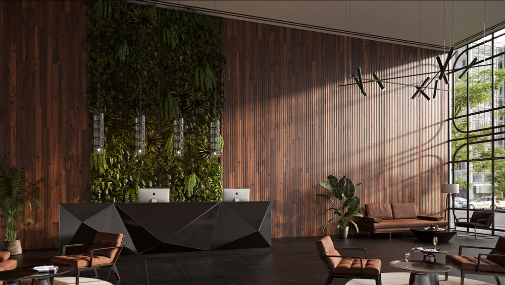 Wall paneling RAW WALNUT LUNETTE  PICTURA COLLECTION