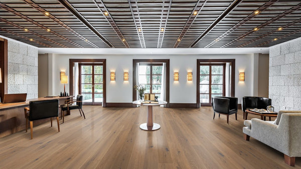 Hardwood Lazio Rustic European White Oak Floor Art Wide Plank Collection